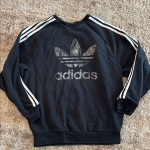 🍍 Adidas The Brand With The 3 Stripes Crewneck Sweatshirt Womens Large🍍